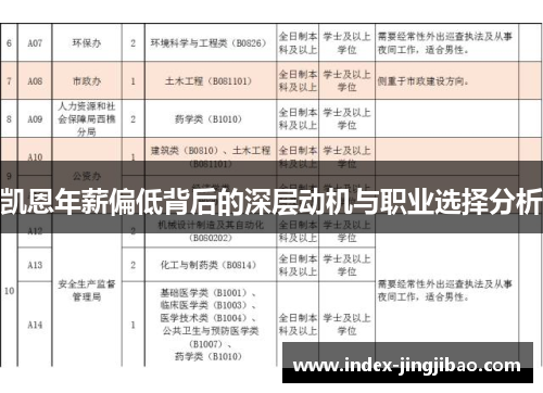 凯恩年薪偏低背后的深层动机与职业选择分析